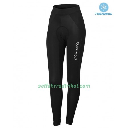 Radhose Lange 2016 Castelli Viva Damen Winter Thermal Fleece N001